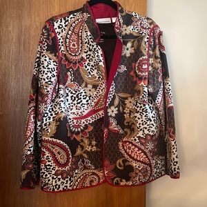 Beautiful overlay jacket with browns and butterflies